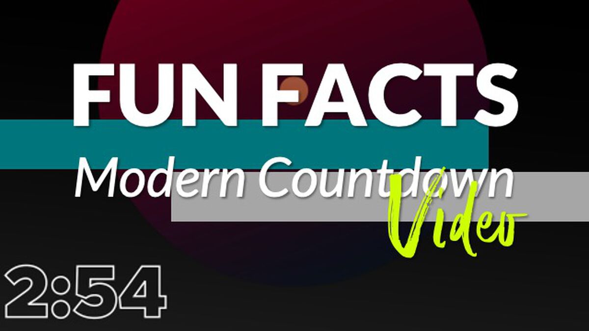 Fun Facts Modern Countdown Video image number null